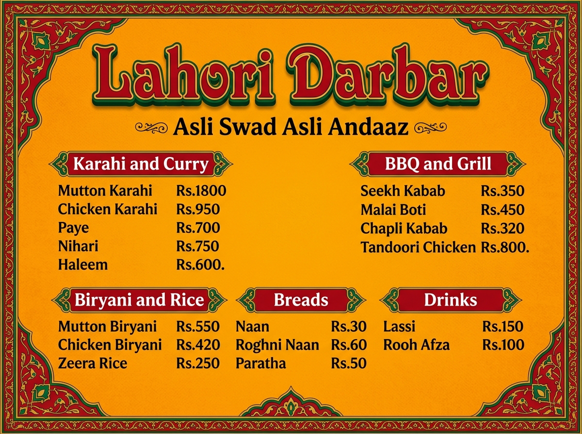 Menu Design