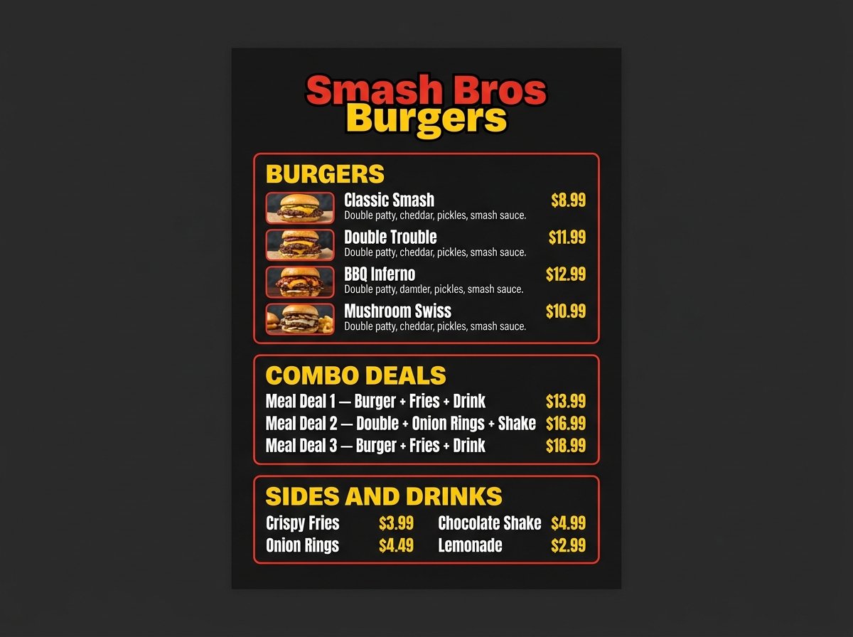 Menu Design 3